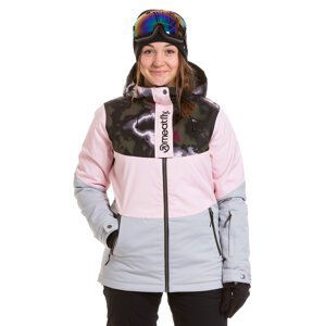 Meatfly dámská SNB & SKI bunda Kirsten Premium Storm Camo Pink/Powder Pink/Ash Grey | Růžová | Velikost M