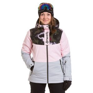 Meatfly dámská SNB & SKI bunda Kirsten Premium Storm Camo Pink/Powder Pink/Ash Grey | Růžová | Velikost L