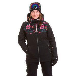 Meatfly dámská SNB & SKI bunda Kirsten Premium Hibiscus Black/Black | Mnohobarevná | Velikost XS