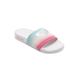 Roxy dívčí sandály Slippy Rg Neo White / Crazy Pink / Turquoise | Bílá | Velikost 4 US