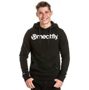 Meatfly pánská mikina MF Logo Hoodie Black | Černá | Velikost M