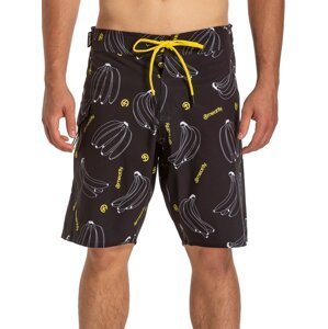 Meatfly pánské plavky Mitch Boardshorts 21" Bananas | Černá | Velikost S
