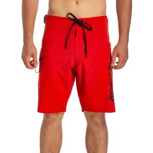 Meatfly pánské plavky Mitch Boardshorts 21" Red | Černá | Velikost M