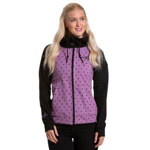 Meatfly dámská technická mikina Alisha Purple Dots / Black | Puntíky | Velikost XS