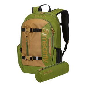 Meatfly batoh Basejumper Forest Green/Brown 22 L + PENÁL ZDARMA | Hnědá | Objem 22 L