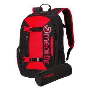 Meatfly batoh Basejumper Red/Black 22 L + PENÁL ZDARMA | Červená | Objem 22 L