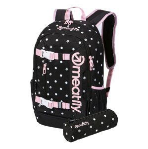 Meatfly batoh Basejumper Black Dots 22 L + PENÁL ZDARMA | Černá | Objem 22 L