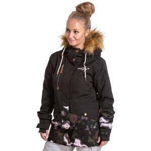 Meatfly dámská SNB & SKI bunda Athena Premium Storm Camo Pink | Černá | Velikost XS