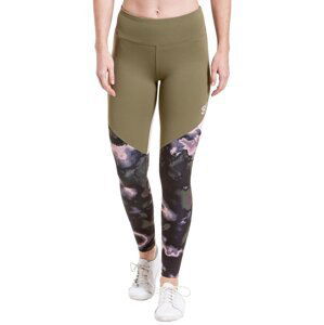 Meatfly dámské legíny Arabel Olive/Storm Camo Pink | Zelená | Velikost S