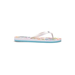 Roxy dámské žabky Tahiti VII White/C Pink/Floral Print | Bílá | Velikost 9 US