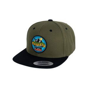 Meatfly kšiltovka Flanker Snapback Adventure Olive/Black | Zelená | Velikost One Size