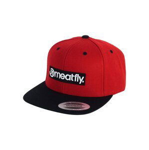 Meatfly kšiltovka Flanker Snapback Basic Logo Red/Black | Černá | Velikost One Size