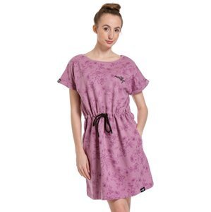 Meatfly dámské šaty Lotie Blossom Rose | Růžová | Velikost M | 100% bavlna