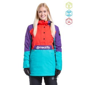 Meatfly dámská SNB & SKI bunda Aiko Turquoise/Ferrari Red | Červená | Velikost XL