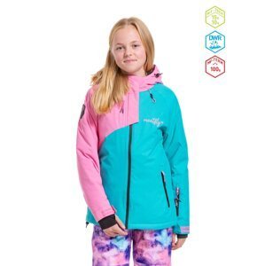 Meatfly dětská SNB & SKI bunda Deliah Hot Pink/Turquoise | Růžová | Velikost 158