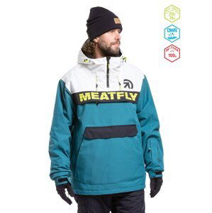 Meatfly pánská SNB & SKI bunda Zenith Teal Blue | Bílá | Velikost XXL