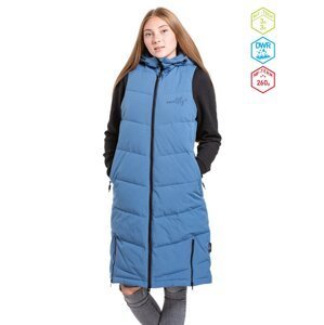 Meatfly dámská zimní dlouhá vesta Tama Slate Blue | Modrá | Velikost XL