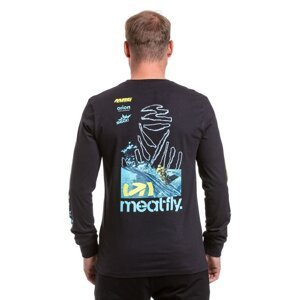 Meatfly pánské tričko s dlouhým rukávem Dakar Blue/Black | Modrá | Velikost L