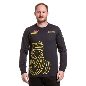 Meatfly pánské tričko s dlouhým rukávem Dakar Beduin Black | Černá | Velikost S