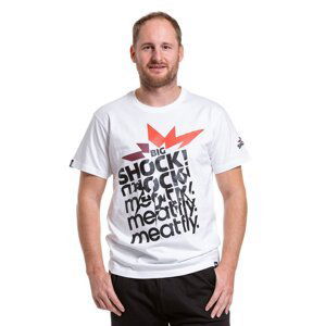 Meatfly pánské tričko Big Shock Shattered White | Bílá | Velikost XXL