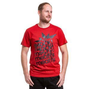 Meatfly pánské tričko Big Shock Shattered Dark Red | Červená | Velikost S