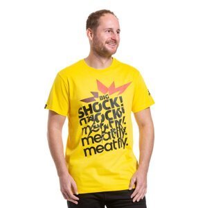 Meatfly pánské tričko Big Shock Shattered Yellow | Žlutá | Velikost XXXL