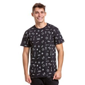 Meatfly pánské tričko Sketchy Black | Černá | Velikost M | 100% bavlna