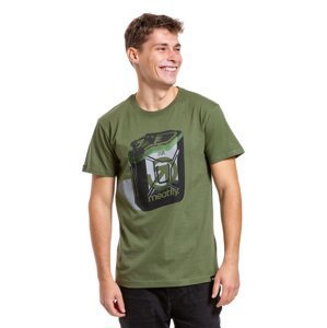 Meatfly pánské tričko Fueled Olive | Zelená | Velikost XL | 100% bavlna