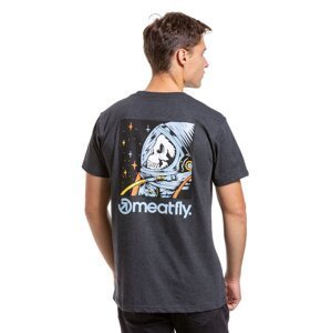 Meatfly pánské tričko Cosmic Charcoal Heather | Šedá | Velikost S | 100% bavlna