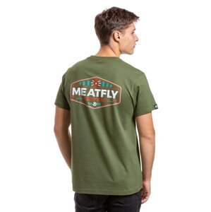 Meatfly pánské tričko Lampy Olive | Zelená | Velikost S | 100% bavlna