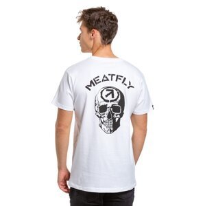 Meatfly pánské tričko Skuller White | Bílá | Velikost S