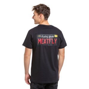 Meatfly pánské tričko Plate Black | Černá | Velikost S
