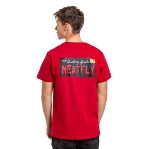 Meatfly pánské tričko Plate Dark Red | Červená | Velikost S