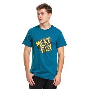 Meatfly pánské tričko Crooky Petrol Heather | Modrá | Velikost M