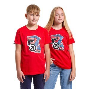 Meatfly dětské tričko Sharky Bright Red | Červená | Velikost 146 | 100% bavlna