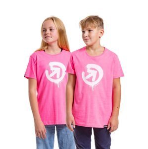 Meatfly dětské tričko Sprayed Neon Pink | Růžová | Velikost 146 | 100% bavlna