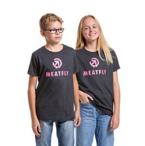Meatfly dětské tričko Melty Charcoal Heather | Šedá | Velikost 134 | 100% bavlna