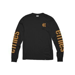 Etnies pánské tričko Icon L/S Black/Gum | Černá | Velikost XXL