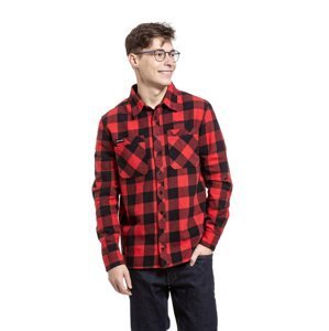 Meatfly pánská košile Hunt 2.0 Premium Red | Červená | Velikost S | 100% bavlna