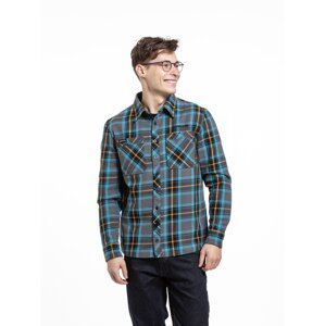 Meatfly pánská košile Hunt 2.0 Premium Turquoise | Modrá | Velikost L | 100% bavlna