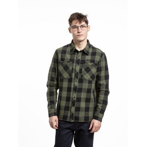 Meatfly pánská košile Hunt 2.0 Premium Olive | Zelená | Velikost S | 100% bavlna