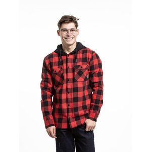 Meatfly pánská košile Mike Premium Red | Červená | Velikost XXL | 100% bavlna