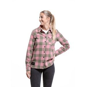 Meatfly dámská košile Olivia 2.0 Premium Pink/Olive | Růžová | Velikost XS | 100% bavlna