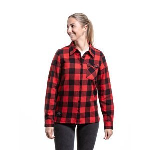 Meatfly dámská košile Olivia 2.0 Premium Red | Červená | Velikost S | 100% bavlna