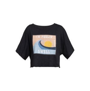 Roxy dámské tričko Tiki & Surf A Anthracite | Černá | Velikost M