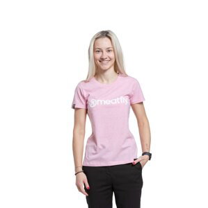 Meatfly dámské tričko Ladies MF Logo Pink Heather | Růžová | Velikost M