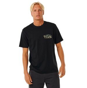 Rip curl pánské tričko Mason Pipeliner Black | Černá | Velikost L | 100% bavlna