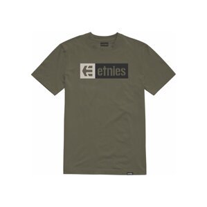 Etnies pánské tričko New Box S/S Military | Maskáč | Velikost M | 100% bavlna