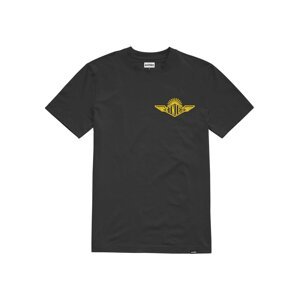 Etnies pánské tričko Wings Black/Yellow | Černá | Velikost L | 100% bavlna