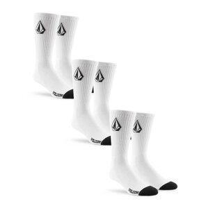 Volcom pánské ponožky Full Stone Triple Pack White | Bílá | Velikost One Size